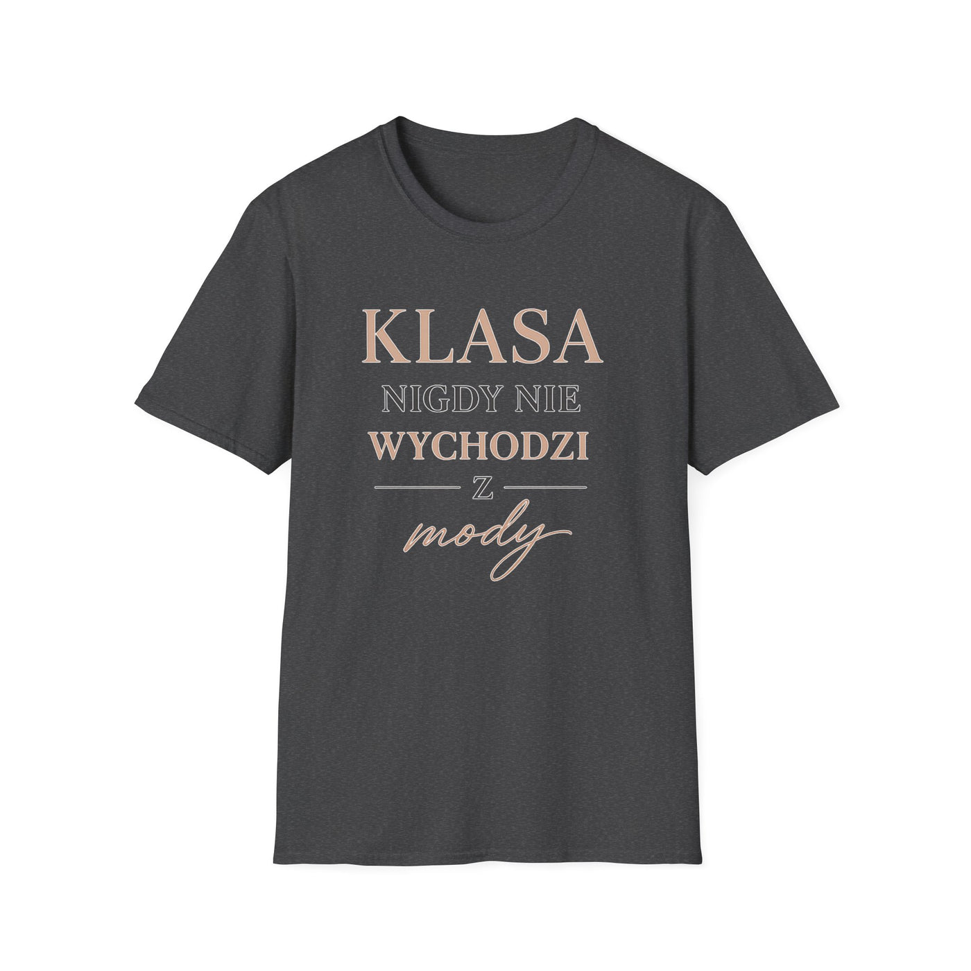 T-shirt damski bawełniany z minimalistycznym napisem Élégance