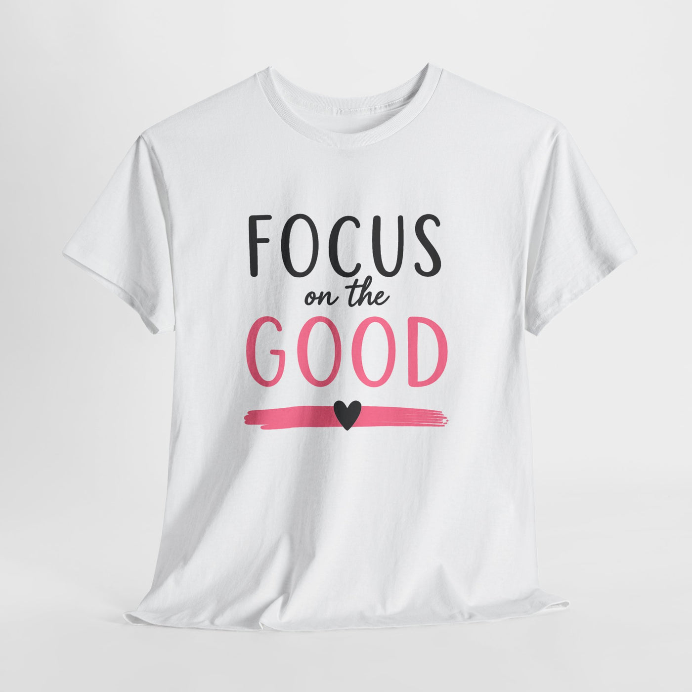 Koszulka damska bawełniana z pozytywnym napisem Focus on the Good Ardente