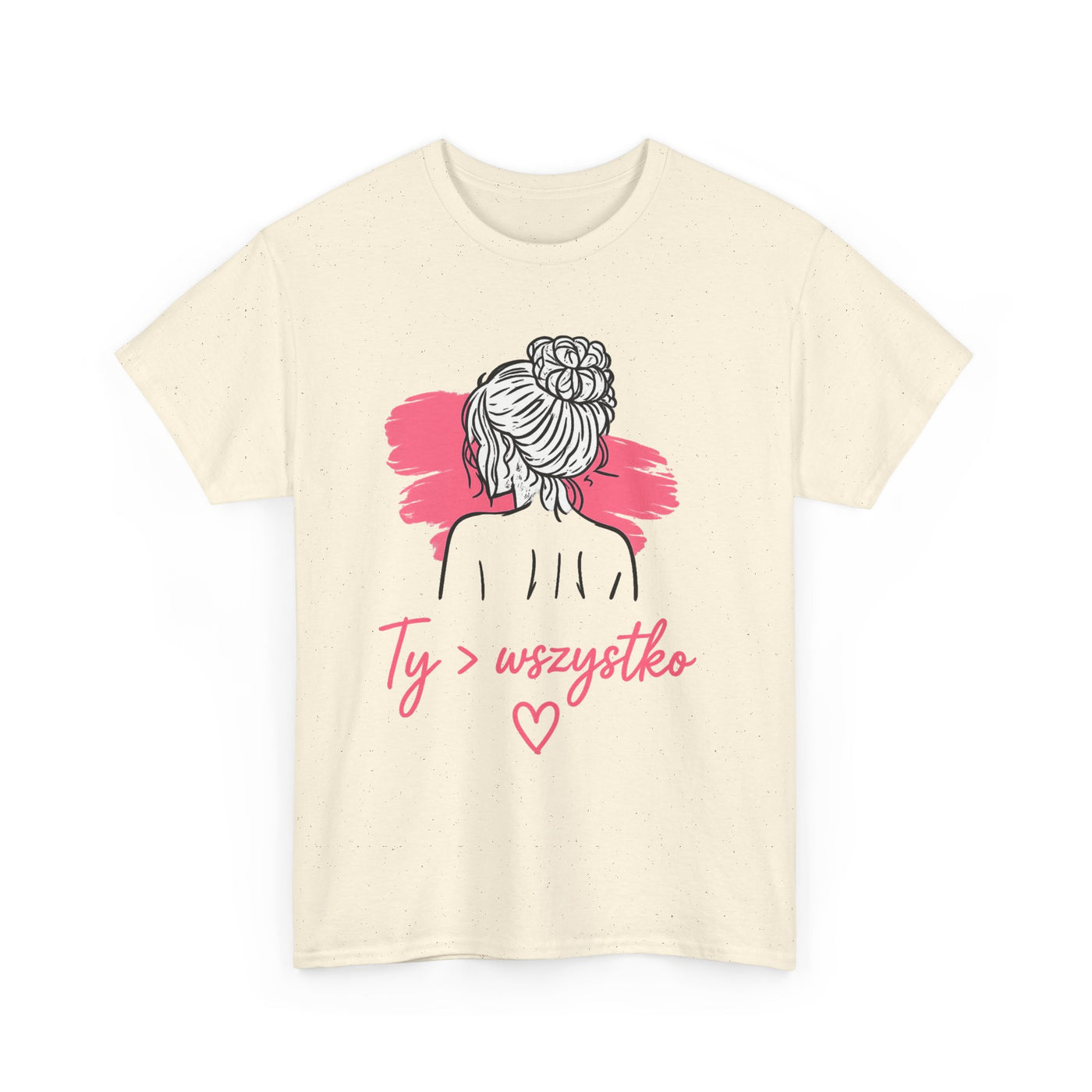 T-shirt damski bawełniany z grafiką Ty > wszystko Bellezza