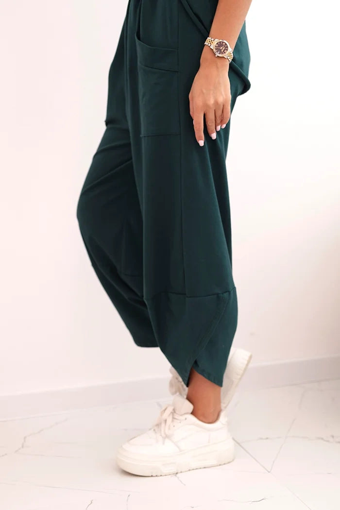 Dámský bavlněný komplet halenka + kalhoty Ivoire