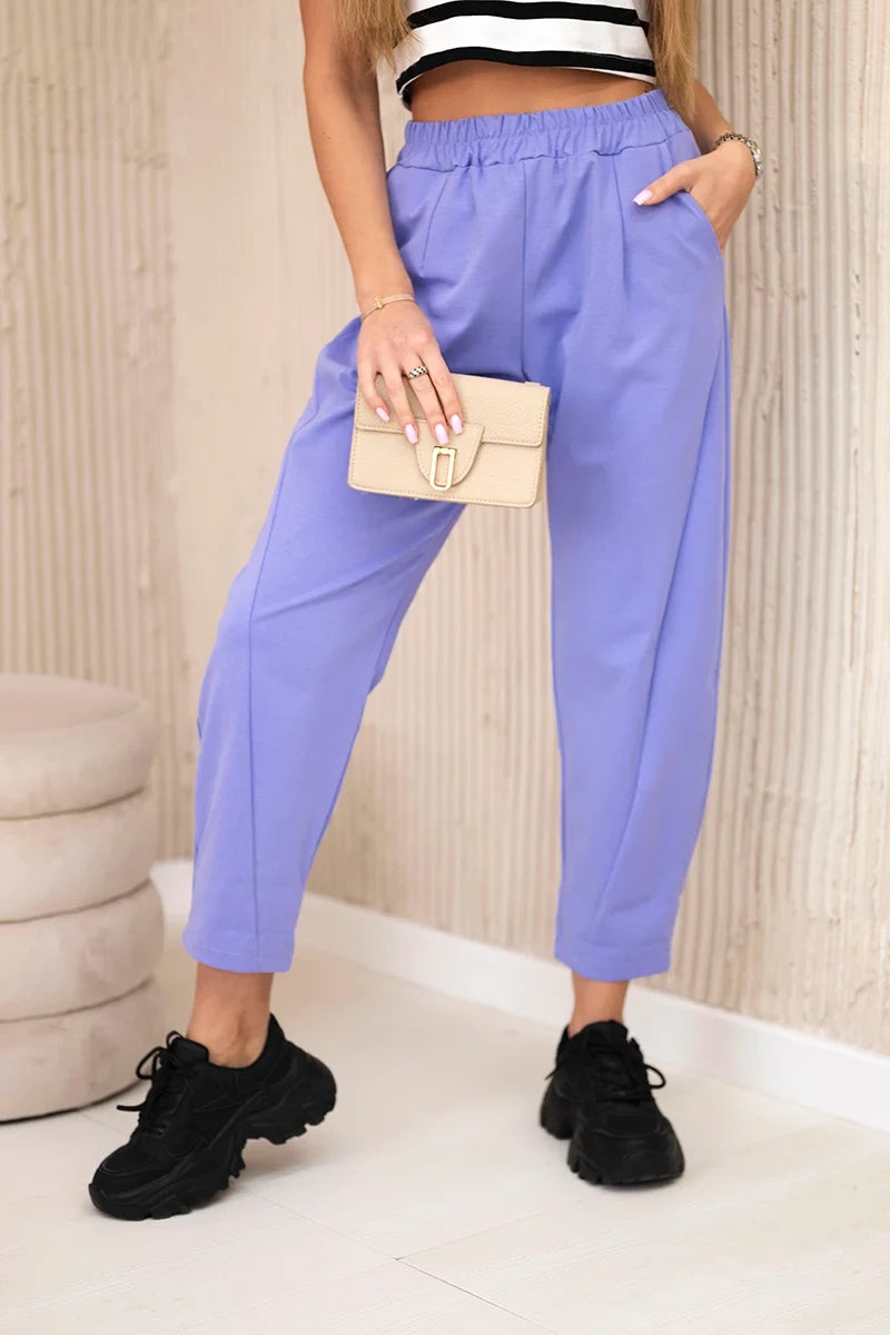 damskie spodnie khaki summer punto z kieszeniami letni materiał
