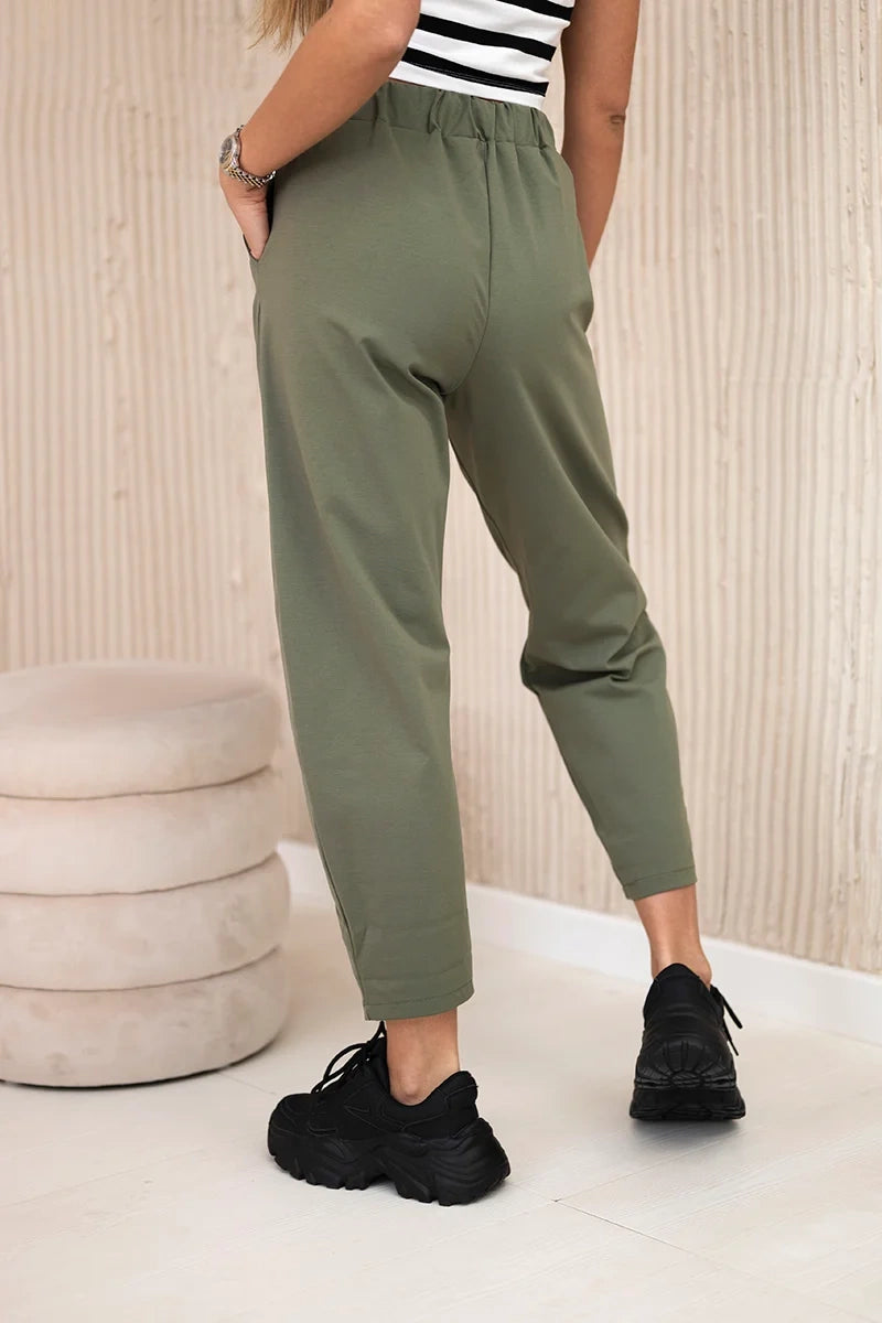 damskie spodnie khaki summer punto z kieszeniami letnia kolekcja