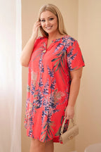 Sukienka damska wiskozowa Plus Size z krótkim rękawem Dolcezza