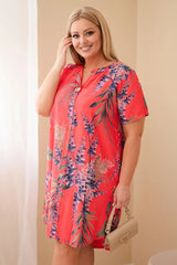 Sukienka damska wiskozowa Plus Size z krótkim rękawem Dolcezza