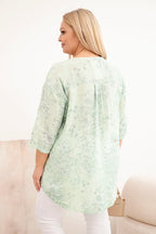 Bluzka damska bawełniana Plus Size z krótkim rękawem Gioia