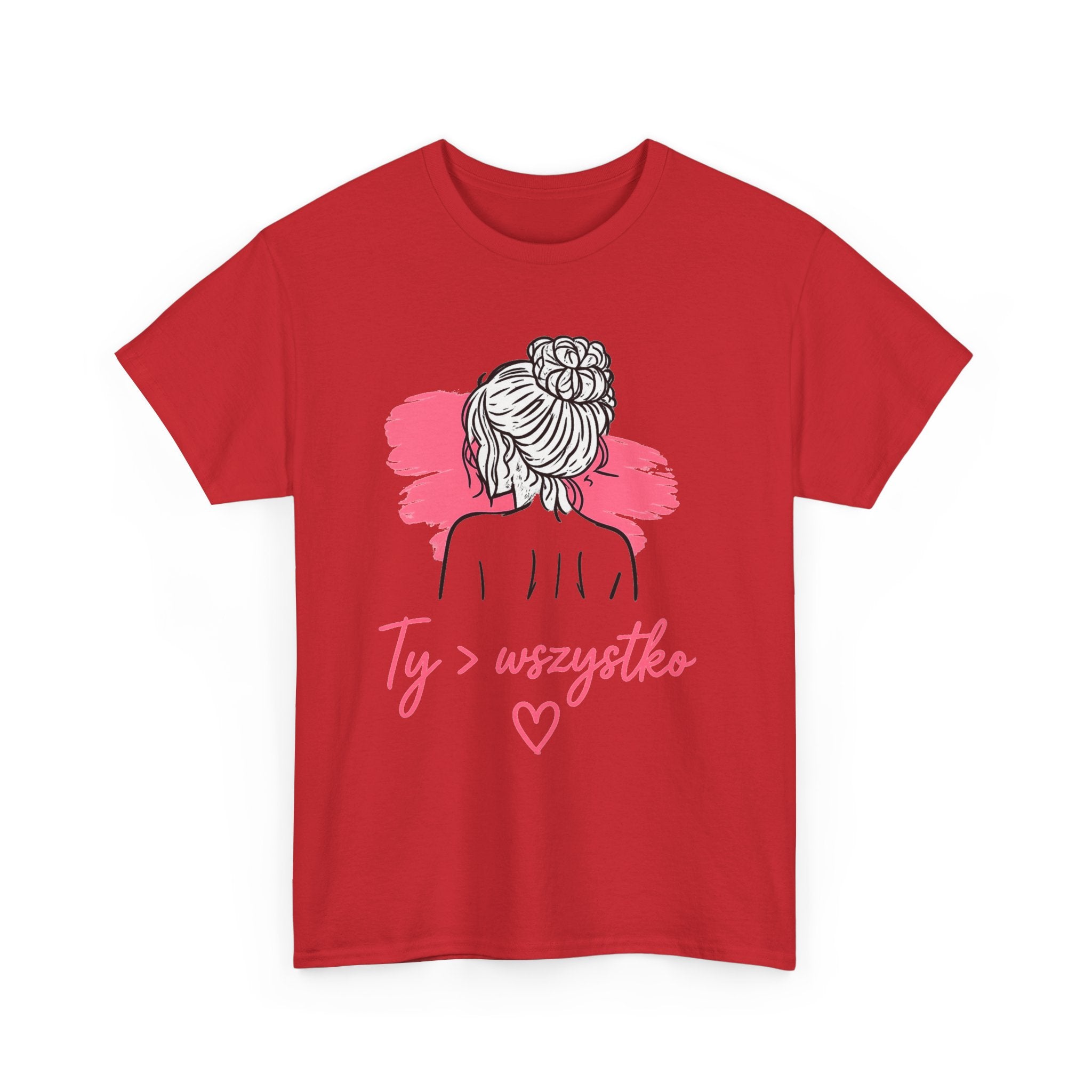 T-shirt damski bawełniany z grafiką Ty > wszystko Bellezza