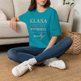 T-shirt damski bawełniany z minimalistycznym napisem Élégance
