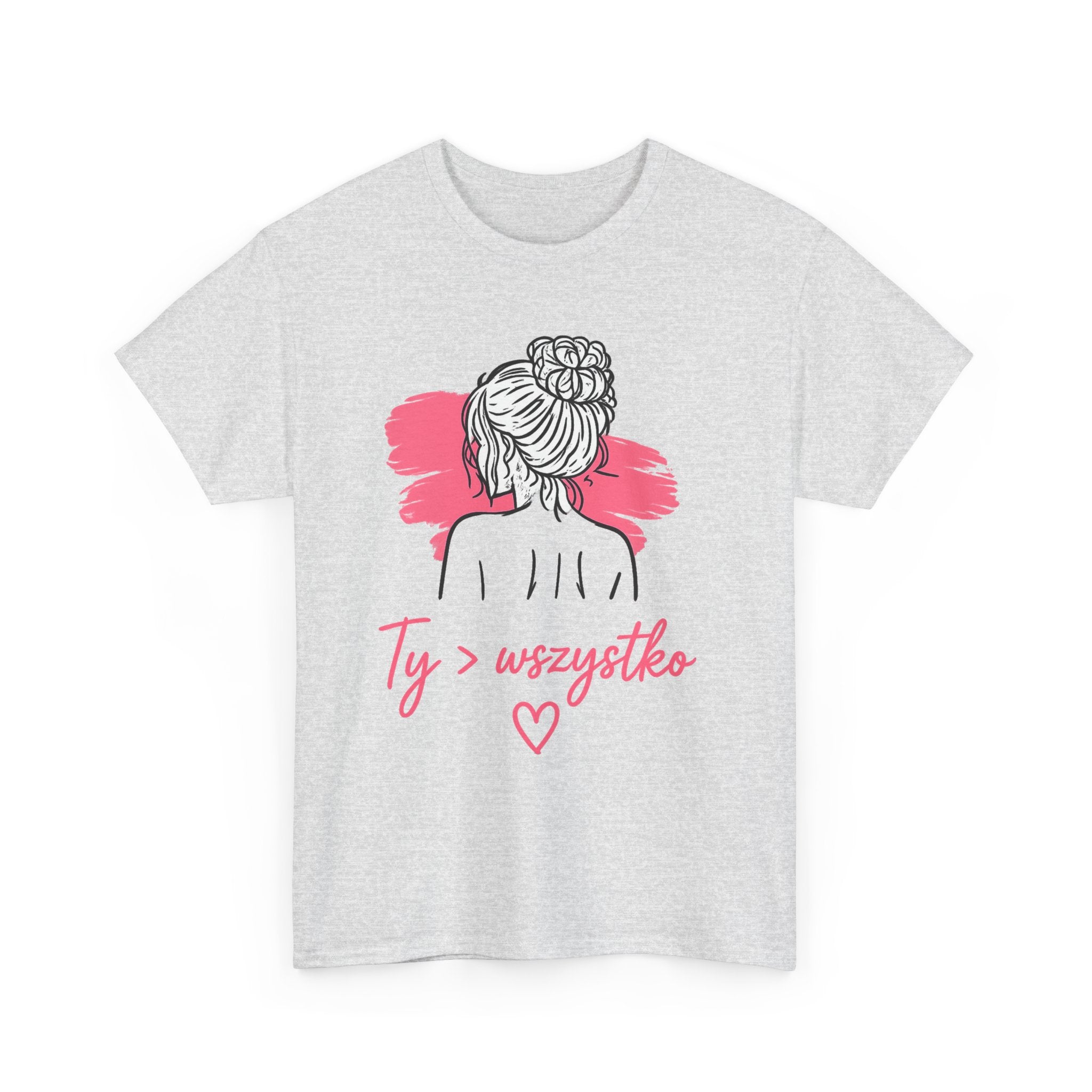 T-shirt damski bawełniany z grafiką Ty > wszystko Bellezza