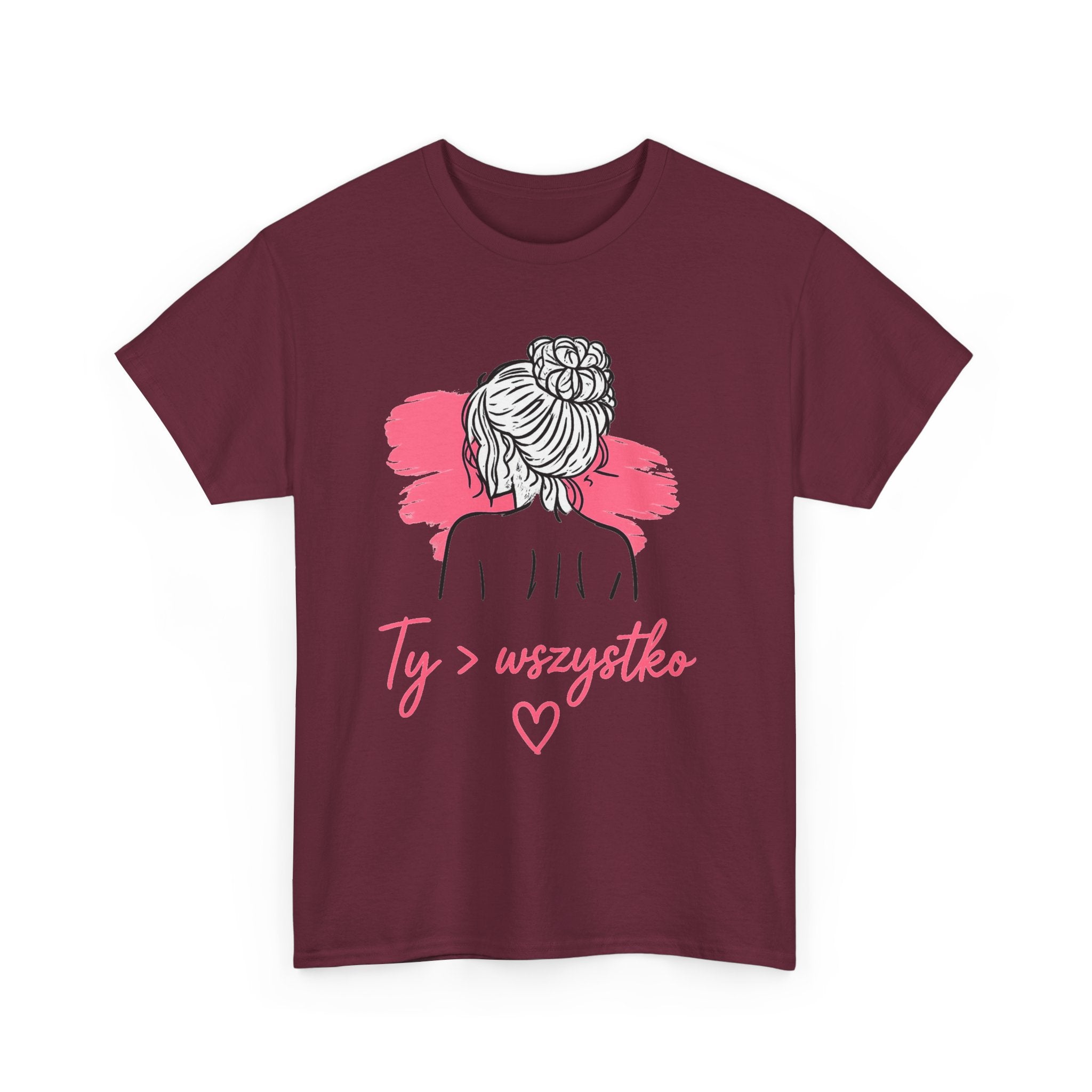 T-shirt damski bawełniany z grafiką Ty > wszystko Bellezza
