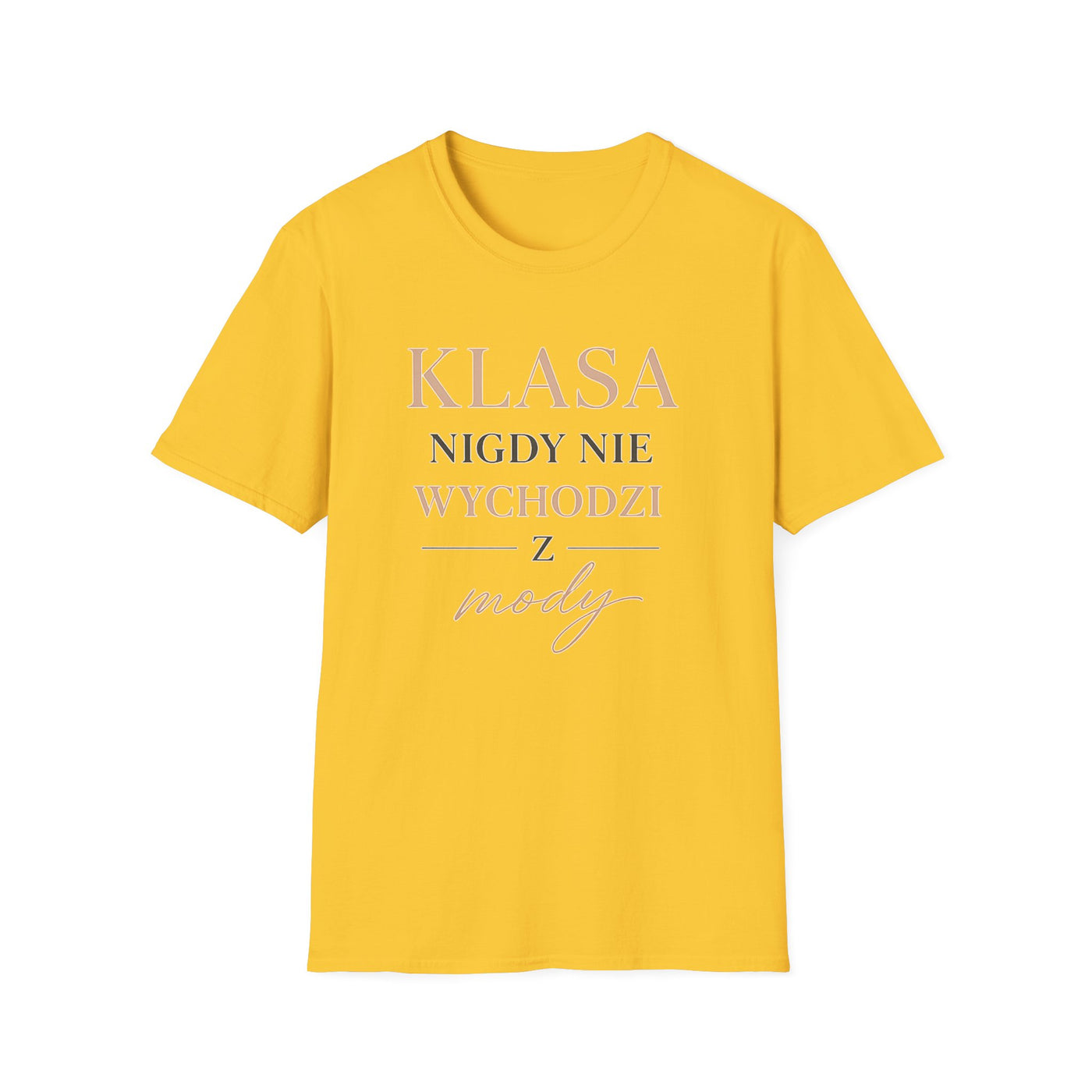 T-shirt damski bawełniany z minimalistycznym napisem Élégance