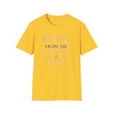 T-shirt damski bawełniany z minimalistycznym napisem Élégance