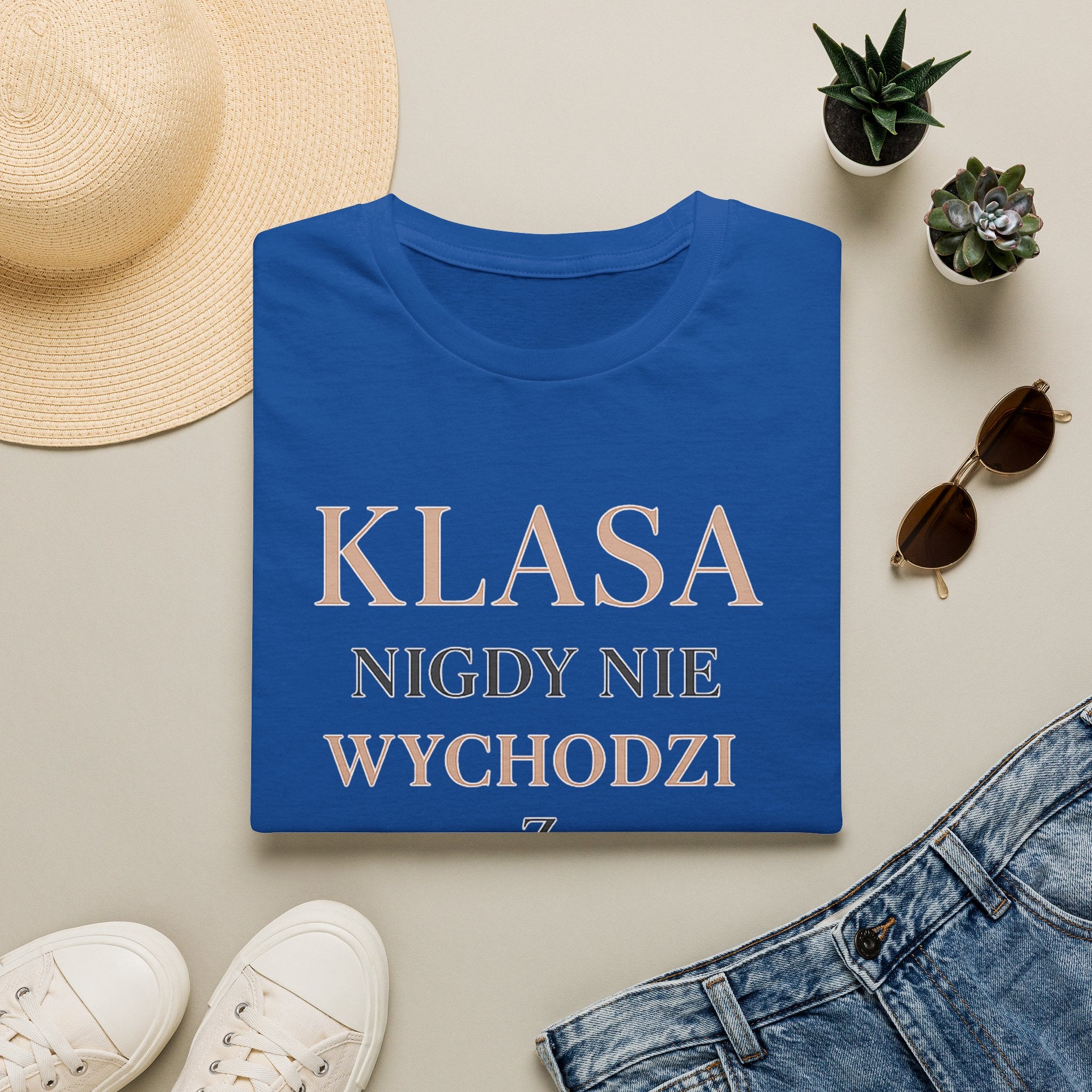 T-shirt damski bawełniany z minimalistycznym napisem Élégance