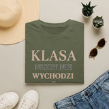 T-shirt damski bawełniany z minimalistycznym napisem Élégance