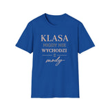 T-shirt damski bawełniany z minimalistycznym napisem Élégance
