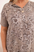 Bluzka damska bawełniana Plus Size z krótkim rękawem Gioia