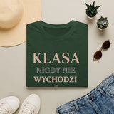 T-shirt damski bawełniany z minimalistycznym napisem Élégance