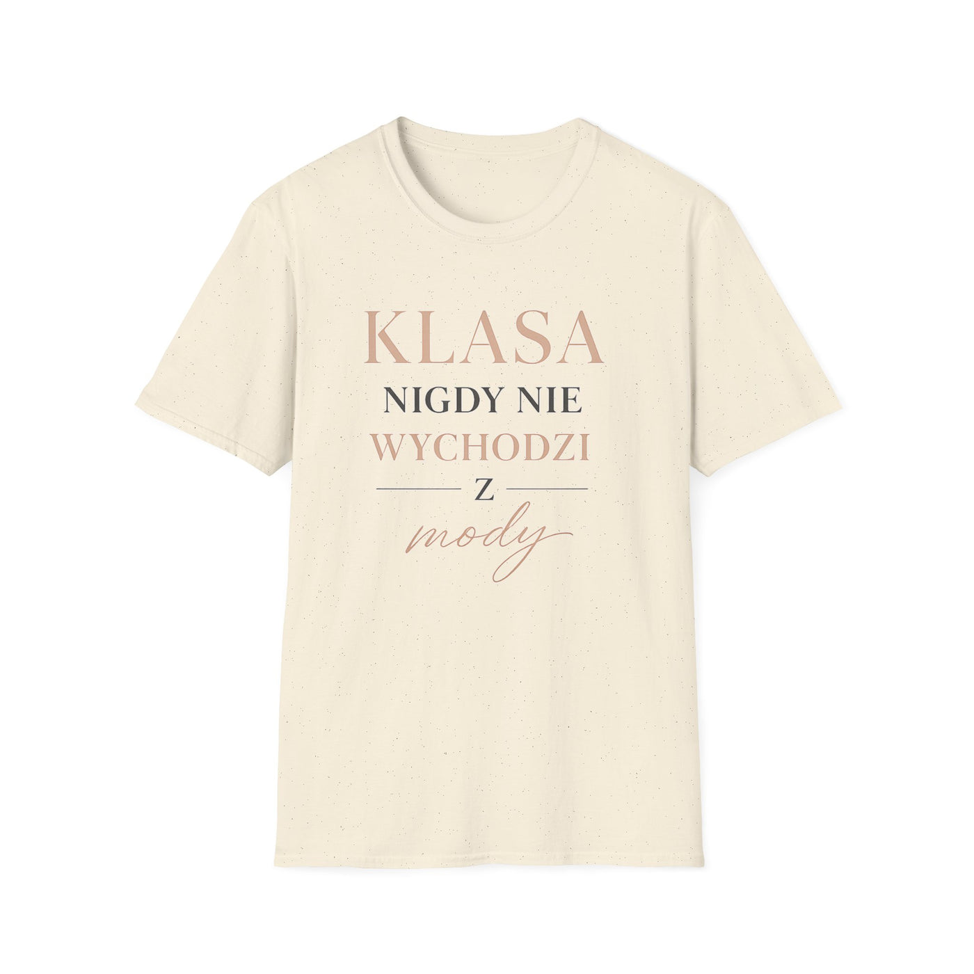 T-shirt damski bawełniany z minimalistycznym napisem Élégance