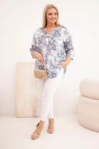 Bluzka damska bawełniana Plus Size z krótkim rękawem Gioia