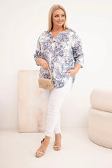 Bluzka damska bawełniana Plus Size z krótkim rękawem Gioia