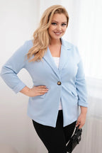 Marynarka damska wiskozowa Plus Size z długim rękawem Gentile