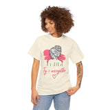 T-shirt damski bawełniany z grafiką Ty > wszystko Bellezza