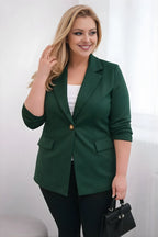 Marynarka damska wiskozowa Plus Size z długim rękawem Gentile