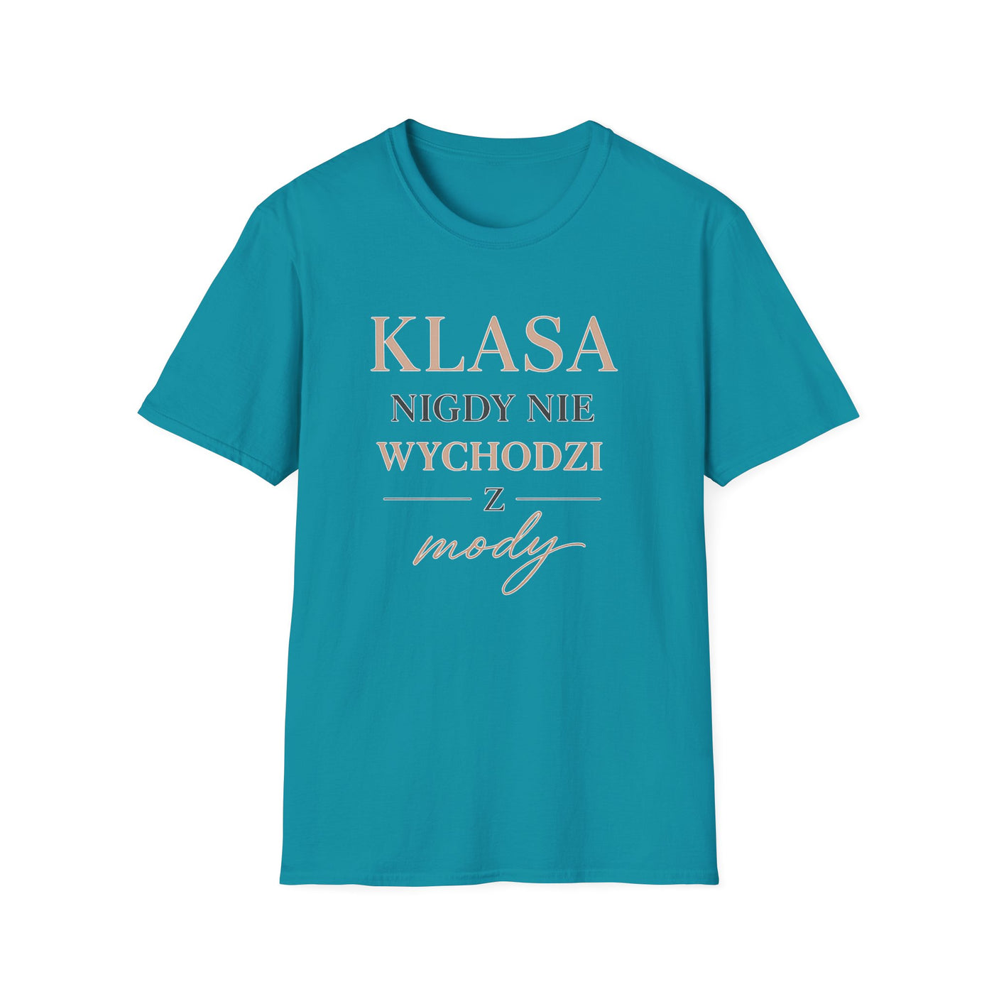 T-shirt damski bawełniany z minimalistycznym napisem Élégance