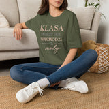 T-shirt damski bawełniany z minimalistycznym napisem Élégance