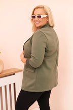Marynarka damska wiskozowa Plus Size z długim rękawem Gentile