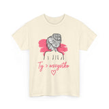 T-shirt damski bawełniany z grafiką Ty > wszystko Bellezza