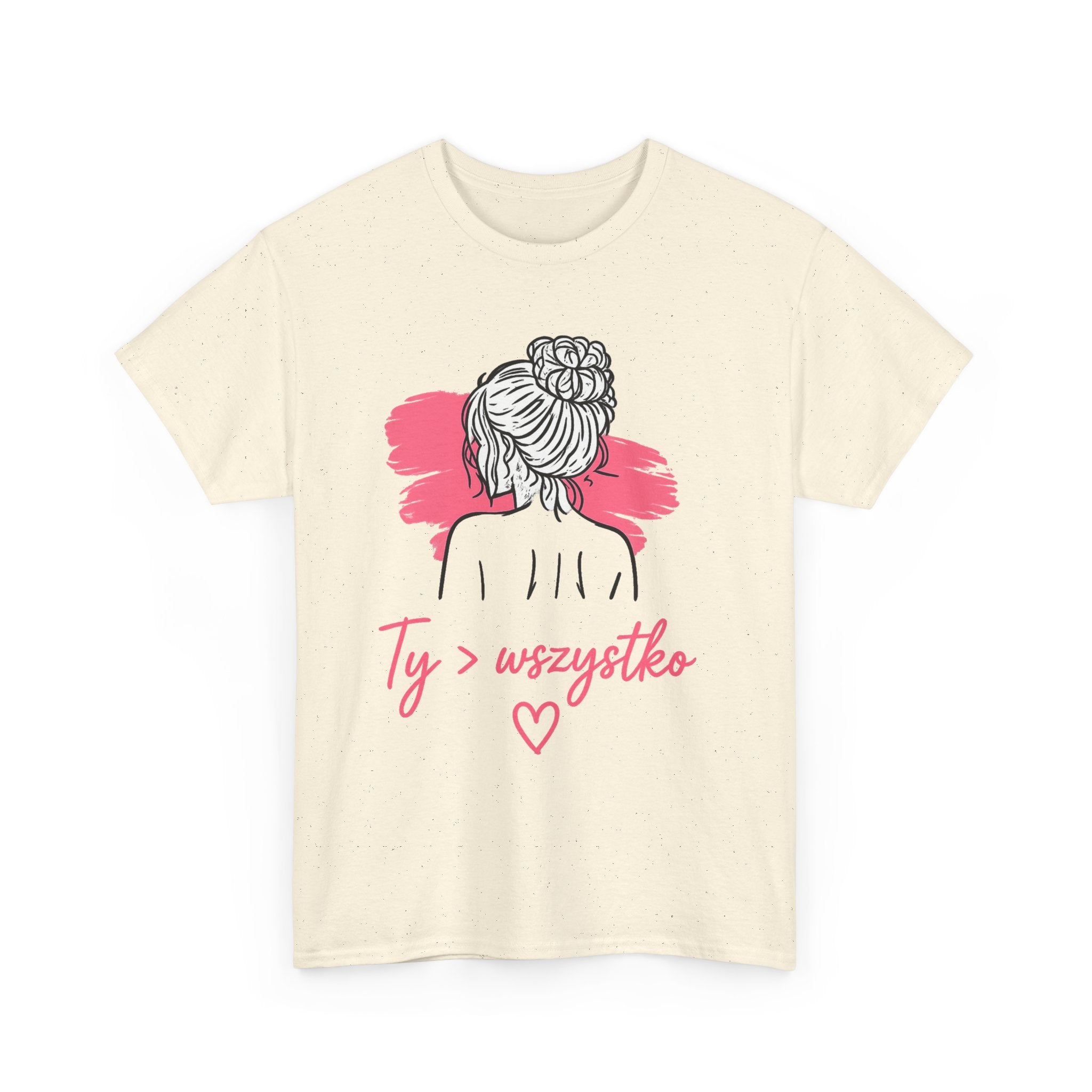 T-shirt damski bawełniany z grafiką Ty > wszystko Bellezza
