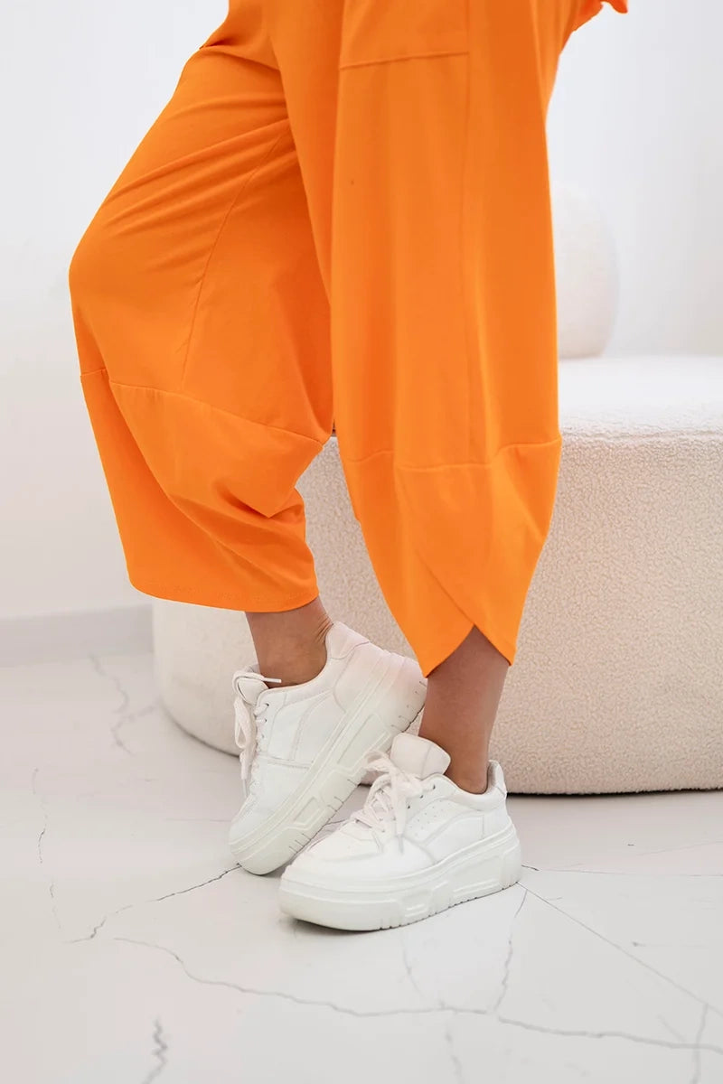 Dámský bavlněný komplet halenka + kalhoty Ivoire