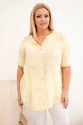 Bluzka damska bawełniana Plus Size z krótkim rękawem Gioia