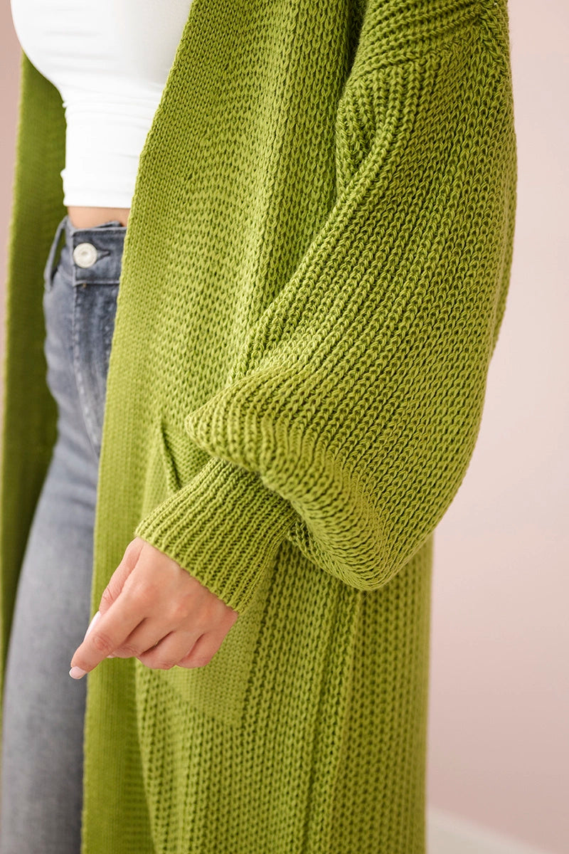 damskie long cardigan w ciemnym fiołkowym odcieniu uniwersalny rozmiar