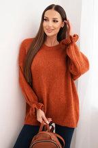 damskie sweter beżowy mohair wełna luźny krój uniwersalny