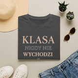 T-shirt damski bawełniany z minimalistycznym napisem Élégance