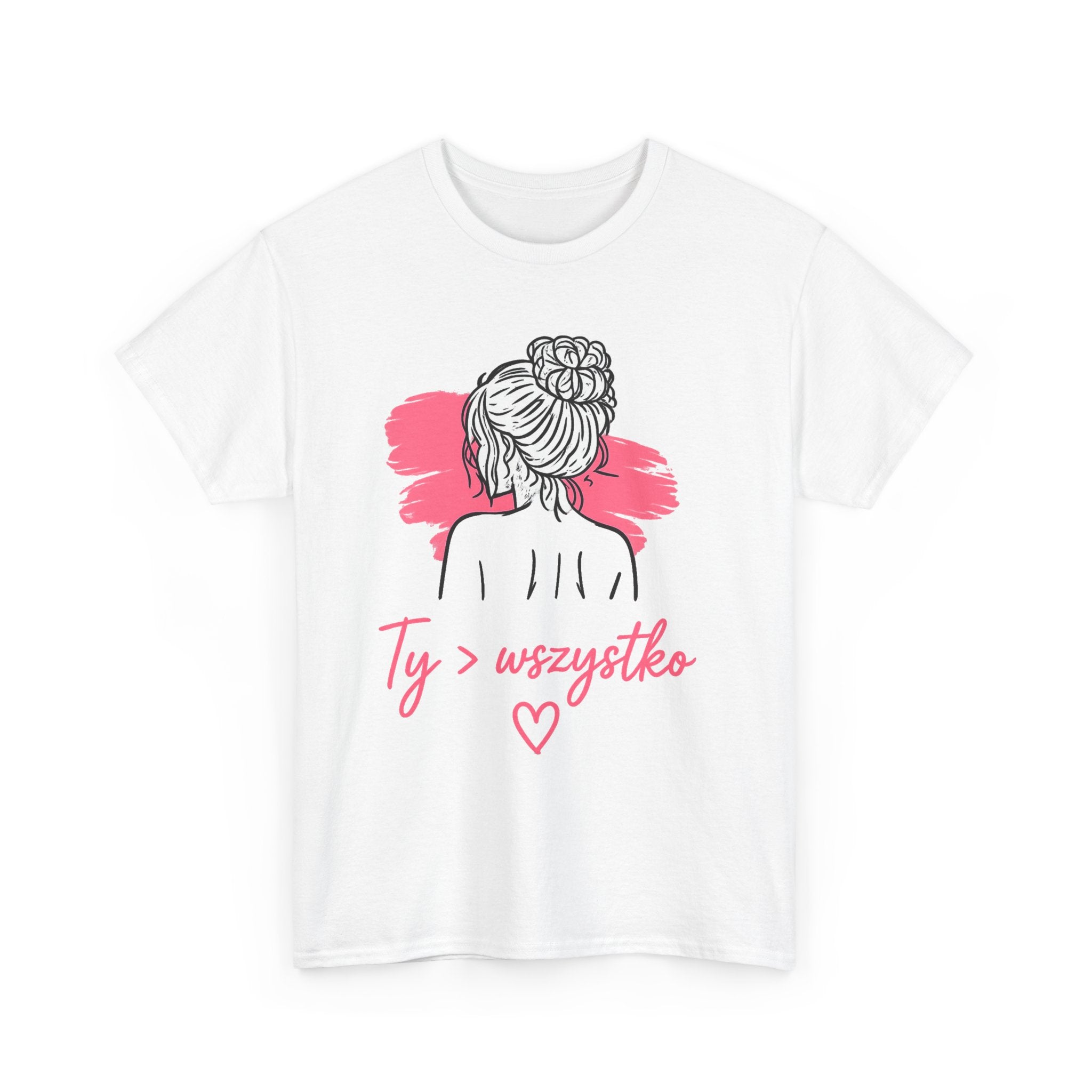 T-shirt damski bawełniany z grafiką Ty > wszystko Bellezza