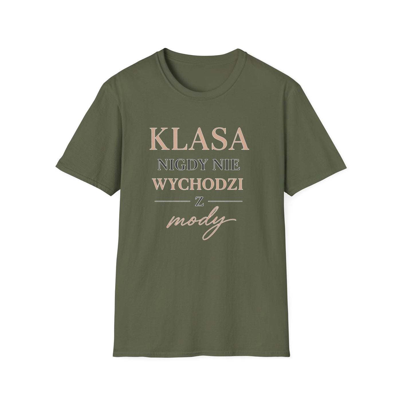 T-shirt damski bawełniany z minimalistycznym napisem Élégance
