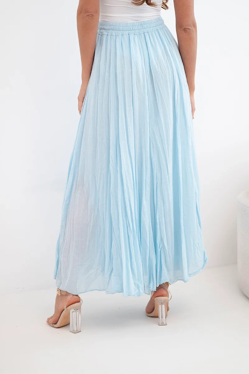 Dámská maxi bavlněná sukně s gumou v pase Soave