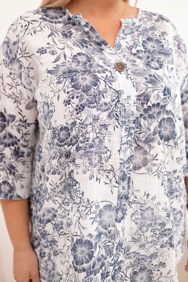 Bluzka damska bawełniana Plus Size z krótkim rękawem Gioia