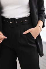Dámský elegantní polyesterový komplet sako a kalhoty Grâce