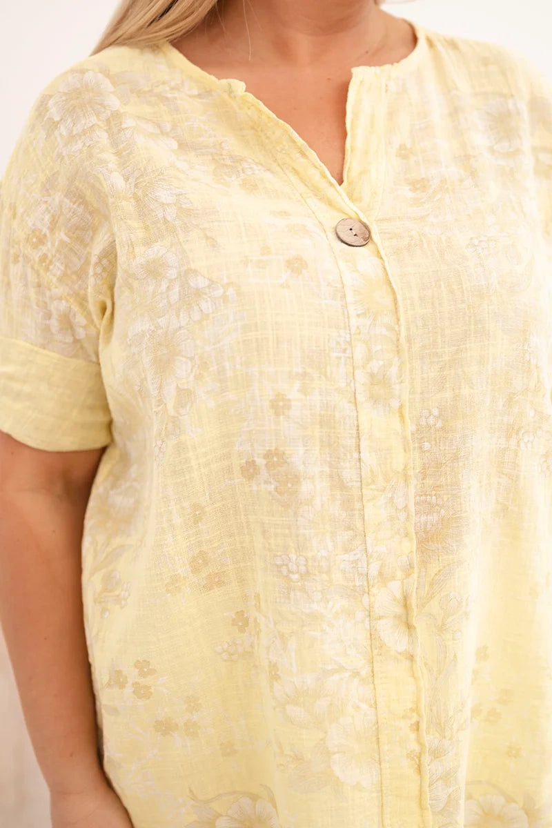 Bluzka damska bawełniana Plus Size z krótkim rękawem Gioia