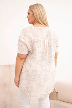 Bluzka damska bawełniana Plus Size z krótkim rękawem Gioia
