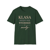 T-shirt damski bawełniany z minimalistycznym napisem Élégance