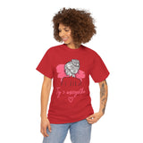 T-shirt damski bawełniany z grafiką Ty > wszystko Bellezza