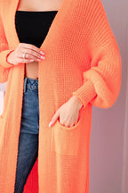 Sweter damski długi kardigan akrylowy włoski Rubis
