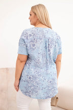 Bluzka damska bawełniana Plus Size z krótkim rękawem Gioia