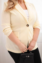 Marynarka damska wiskozowa Plus Size z długim rękawem Gentile