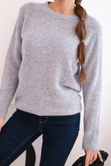 sweter damski z baby alpaki długi rękaw kolor cytrynowy uniwersalny