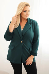 Marynarka damska wiskozowa Plus Size z długim rękawem Gentile